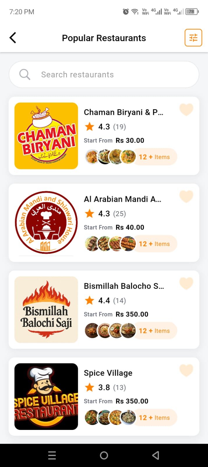 CitiFoods food categories